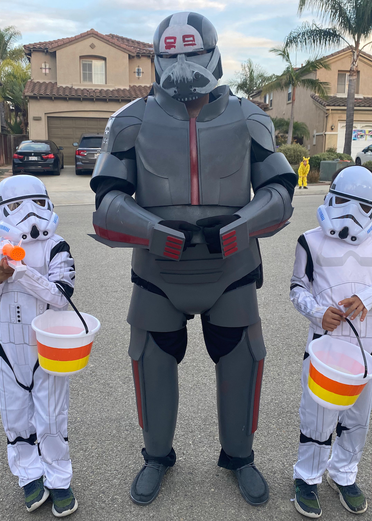 Wrecker costume, with stormtroopers